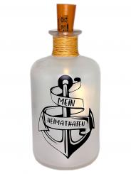 LED-Leuchtflasche Maritim, Heimathafen, Anker 