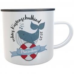 Tasse Schulkind Wal mit Namen zur Einschulung Küstenkind 