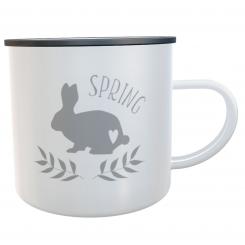 personalisierte Emaille-Tasse Hase für die Osterzeit 