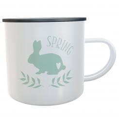 personalisierte Emaille-Tasse Hase für die Osterzeit 