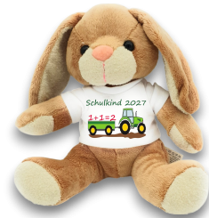 Hase Kuscheltier Traktor für die Zuckertüte Schultüte 