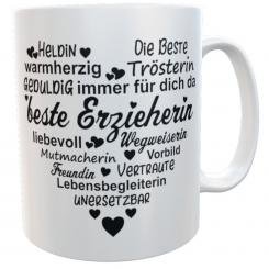 Tasse beste Erzieherin Herz 
