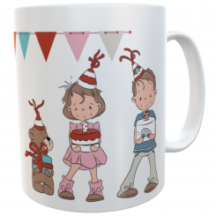 Kindertasse Geburtstag boy und girl emmapünktchen, inkl. Geschenkverpackung 