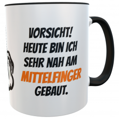 Bürotasse lustiger Spruch "Vorsicht! Ich bin... " Kaffeetasse Teetasse 