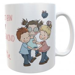 Kindertasse Kunststoff personalisiert Kindergartenkind Mädchen emmapünktchen, inkl. Geschenkverpackung 