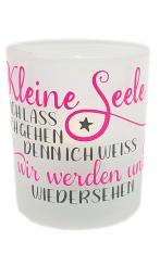 Teelicht für Sternenkinder Trauerkerze Engel rosa 			