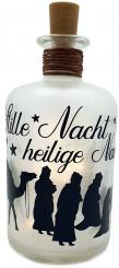 LED-Leuchtflasche Weihnachtskrippe schwarz 