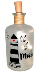 LED-Leuchtflasche Maritim, Leuchtturm, Heimathafen, Anker 