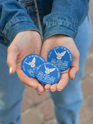 Set Friedens-Ansteckbuttons zur Friedensinitiative 3 Friedensuttons