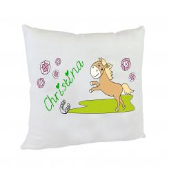 Namenskissen Pferd Kissen mit Namen Tolle Geschenkidee zur Geburt, Taufe oder Geburtstag 