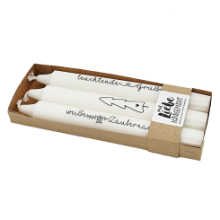 Stabkerzen mit Weihnachtsspruch für die Adventszeit und Weihnachten 3er-Set 