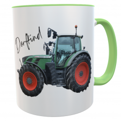 personalisierte Tasse Traktor Spruch Dorfkind 