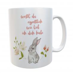 Kunststofftasse mit liebevollem Spruch – 330 ml Becher leicht & handlich – Ostergeschenk oder Geburtstagsgeschenk für Kinder – Handwäsche 