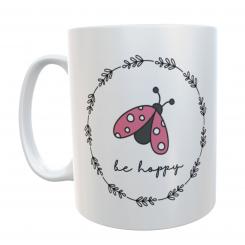 Tasse Marinkäfer Spruch be happy 