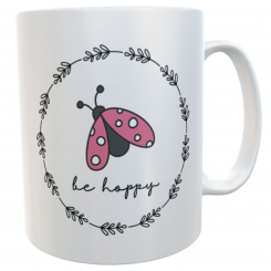 personaliesierte Tasse Marinkäfer Spruch be happy 