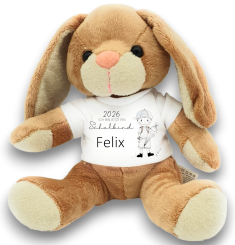 Flauschiger Hase Schulkind Nostalgie Junge 
