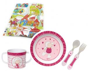 Sigikid Melamin Geschirr-Set Schnuggi Taufgeschenk 3-teilig 