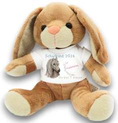 Einschulungs-Hase mit Pferd & Hufeisen – personalisiert mit Name 