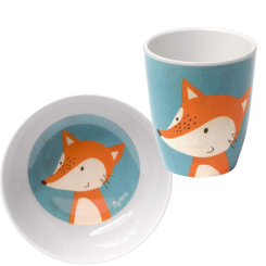 Sigikid Melamin Geschirr-Set Fuchs Taufgeschenk 2-teilig 
