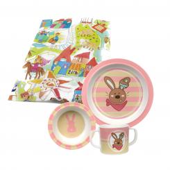Sigikid Melamin-Set Hase DubbiDuu 3-teilig 