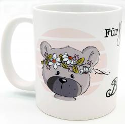 Tasse Frühlingsbär emmapünktchen mit Wunschname, inkl. Geschenkverpackung 