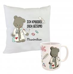 Geschenkset Kissen und Tasse Gute Besserung 