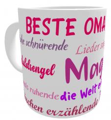 Tasse Oma ist die Beste mit Wunschnamen 