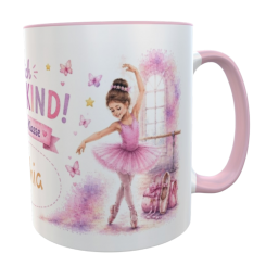 Personalisierte Einschulungstasse Ballerina – Endlich Schulkind 2026 mit Wunschname 