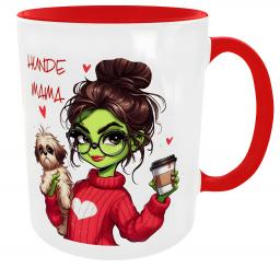 Kaffeetasse Boujee Hundemama rot 