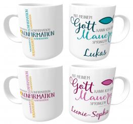 Kilala Tasse Konfirmation mit Namen Geschenk Mädchen Junge 