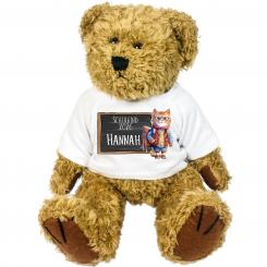 Personalisierter Plüschbär mit Schulkind T-Shirt – Einschulungsgeschenk 