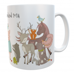 Kunststofftasse Kindergarten-Kind 2024 mit Name 300ml 