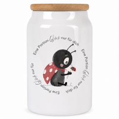 Vorratsdose Eine Portion Glück – Marienkäfer – 650 ml Keksdose 