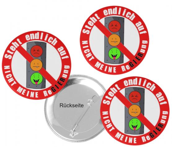 Set Buttons Steht endlich auf nicht meine Regierung 3 Buttons nicht meine ReGIERung