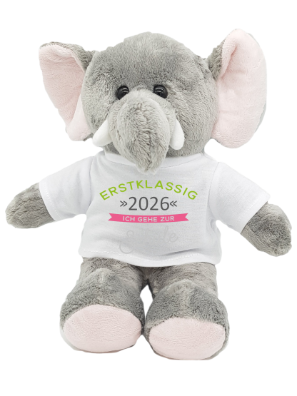 Elefant Kuscheltier für die Zuckertüte Schultüte mit Spruch 