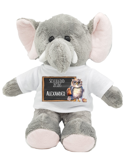 Elefant Kuscheltier Eule für die Zuckertüte 