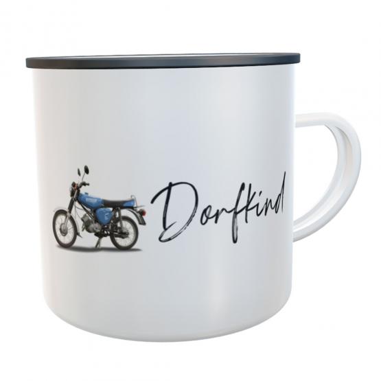 Emaille-Tasse Moped S51 blau 