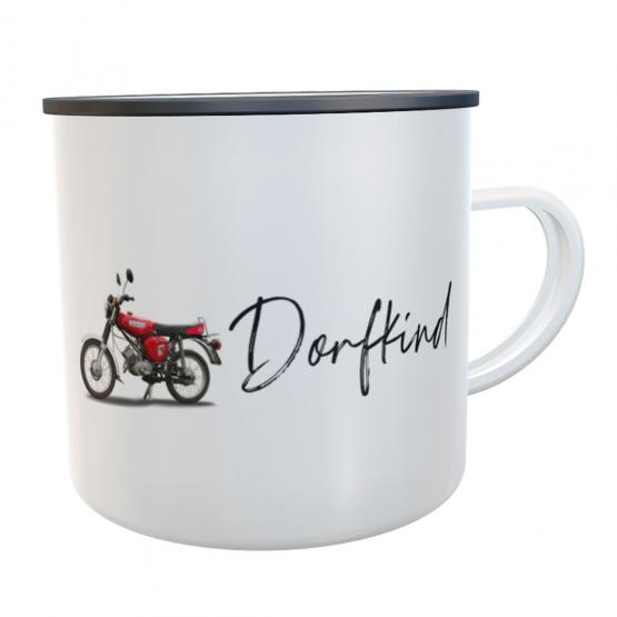 Emaille-Tasse Moped S51 rot 