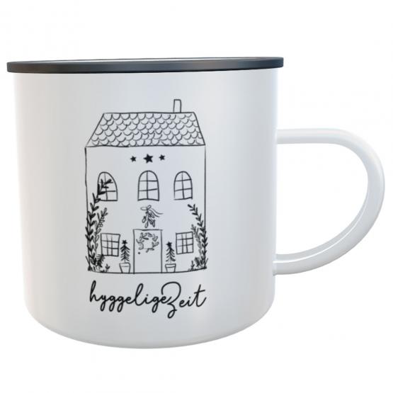 Emaillebecher Hyggelige Zeit 