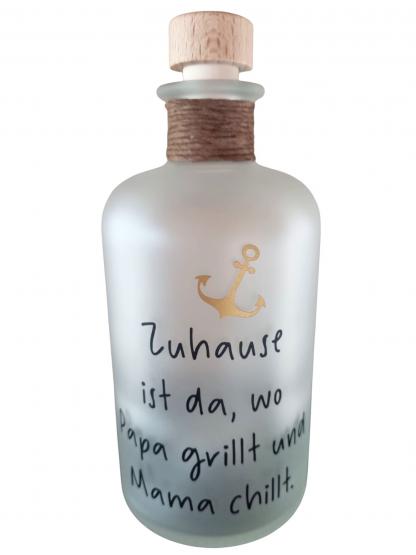 Dekorative Flaschenpost-Apothekerflasche mit goldenem Anker, 500ml - Liebevolles Geschenk zum Muttertag, Vatertag & Geburtstag 