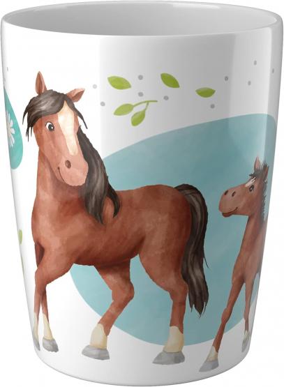 HABA Melamin Becher Pferde 