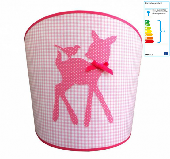 Juuldesign Wandleuchte Reh Bambi rosa/weiß 