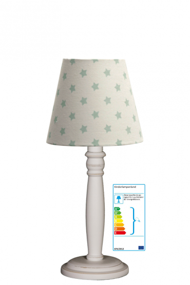 Tischlampe Sterne weiß/mint 