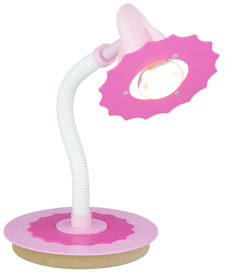 Elobra Tischlampe Blüte rosa 
