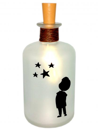 LED-Leuchtflasche Trauer Sternenkind Junge 
