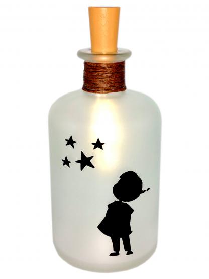 LED-Leuchtflasche Trauer Sternenkind Mädchen 