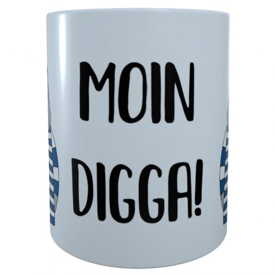 Kaffee-Becher Moin Digga Tasse Walross inkl. Geschenkverpackung 