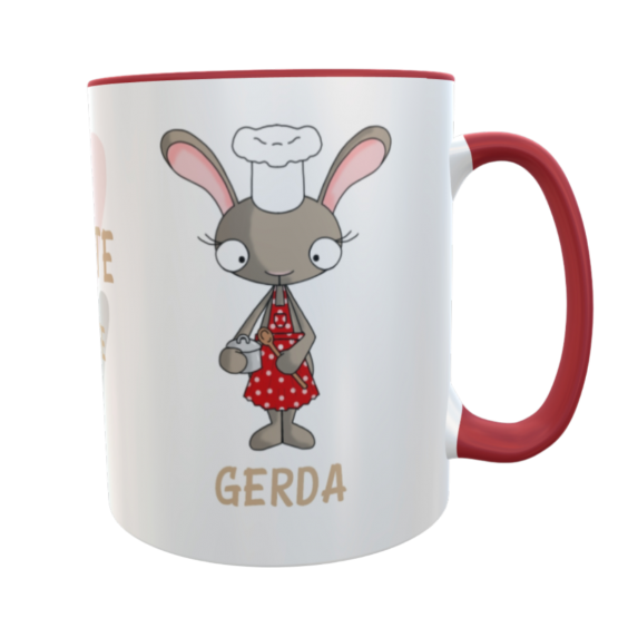Personalisierte Tasse Küchenhilfe mit Wunschname – Dankeschön Geschenk Abschied Rente Kindergarten Kantine 