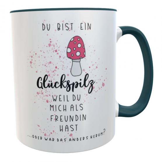 Personalisierte Tasse „Glückspilz“ – Geschenkidee für Arbeitskollegin, Chef oder Freundin – Lustiges Design 