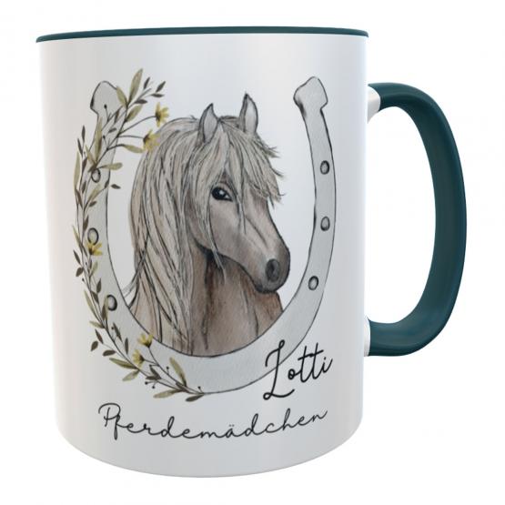 Tasse Pferdemädchen mit Namen 